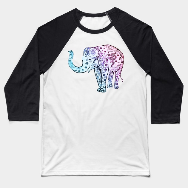 Elephant pattern Baseball T-Shirt by obmik